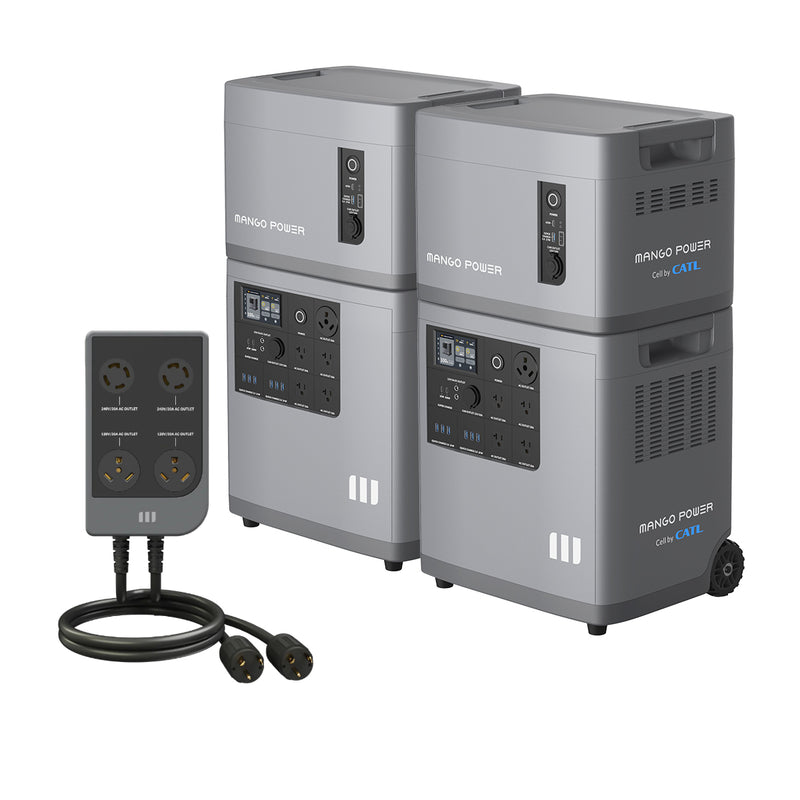 portable power supplier Mango Power E 240V Power Kit Pro | CATL LFP Battery | 6kW AC Output | 7-14kWh Capacity | Quick 20ms Backup Switch | Solar Charging (4000W)